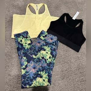 Fabletics lot: medium impact sports bra, Peggy tank & define powerhold leggings